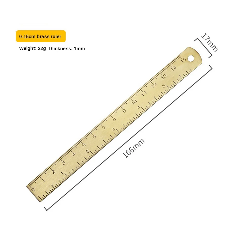 Brass Measuring Ruler Mini Scale Triangle Ruler Clear Reading Metric-English Conversion For Drawing Cartography Measure Tools