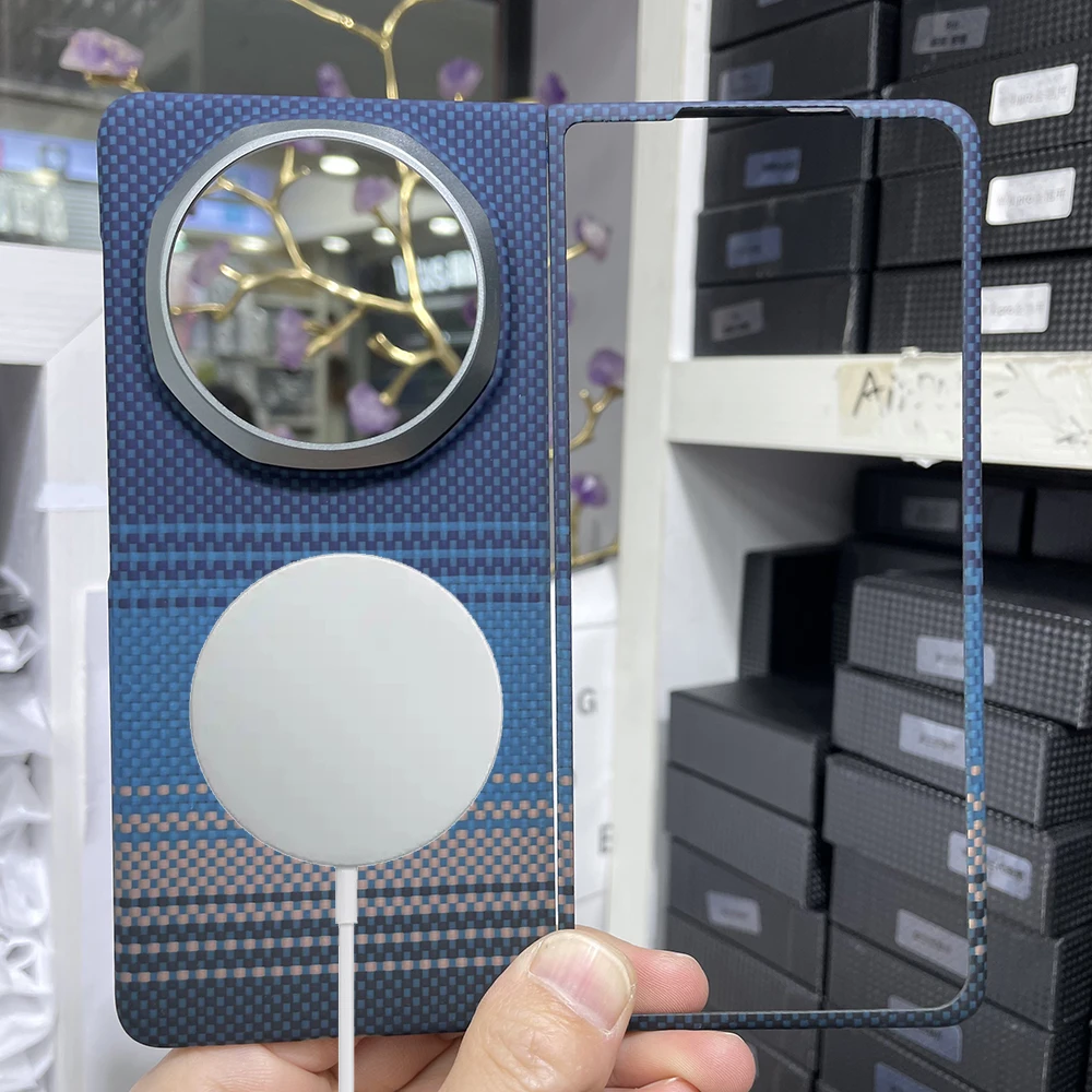 

Magnetic Aramid Fiber Phone Case for Honor Magic V5 Magsafe Case High Quality Carbon Fiber Cover for Honor Magic V5 Case