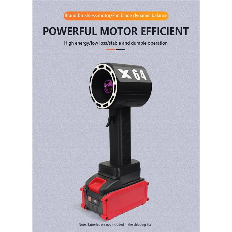 ABMO X64 Violent Blower Thrust 1,6 kg Handventilator 64 mm bürstenloser Motor Laubbläser geeignet für Batterie
