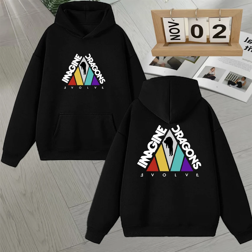 

2025 New Imagine Dragons Loom Band Print Graphic Hoodies Men Women Fleece Street Wear Sweatshirt Autumn Winter Pullovers Unisex