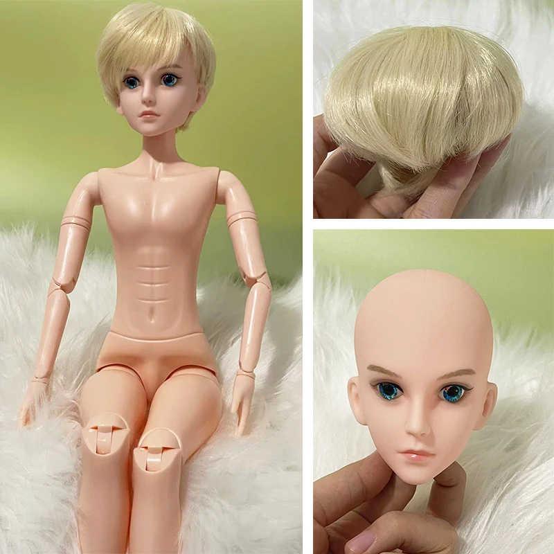 

60cm Male BJD Doll 21 Joint Moveable Wigs or Makeup Doll Head or Whole Doll Kids Girls Doll Toy Gift