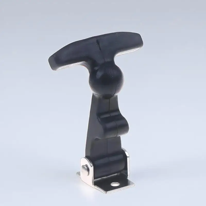 New Rubber Hood Catch With Bracket Elastic Stainless Steel Rubber Hood Catch Flexible T-shaped Drawer Latch For Coolers Boats