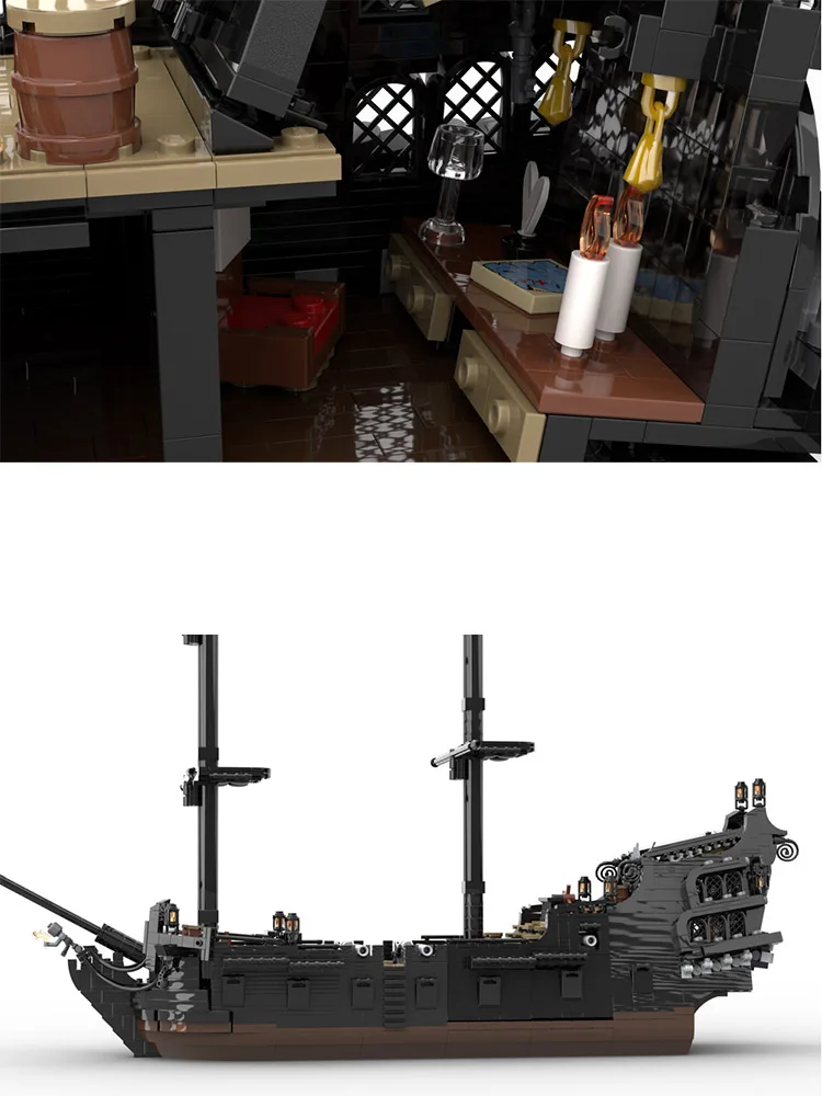 Blocos de construção MOC brinquedo modelo de navio grande - 2480 peças. Um conjunto de brinquedos de montagem desafiante como presente festivo adequado para todos.