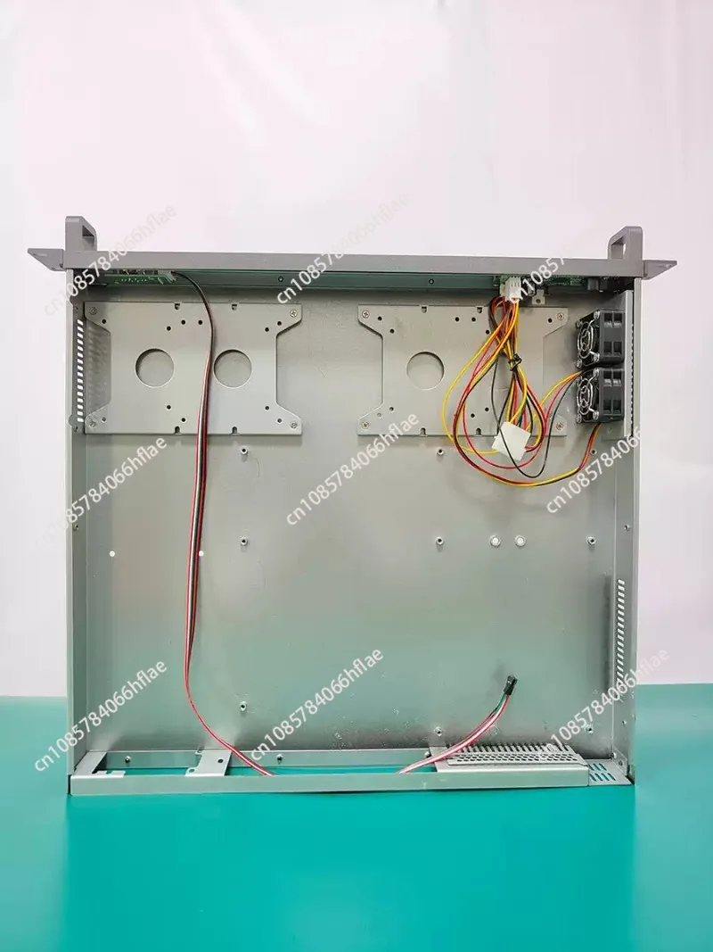1U Industrial Control Chassis with Aluminum 400 Panel, LCD Temperature Display,  Motherboard Industrial Server Case