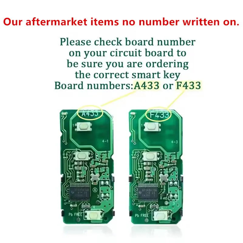 KEYECU Kunci Tanpa Kunci Remote Pintar A433 Chip 4D ASK 433Mhz B77EA B90EA P1 98 untuk Toyota Land Cruiser RAV4 Aurion Highlander Kluger