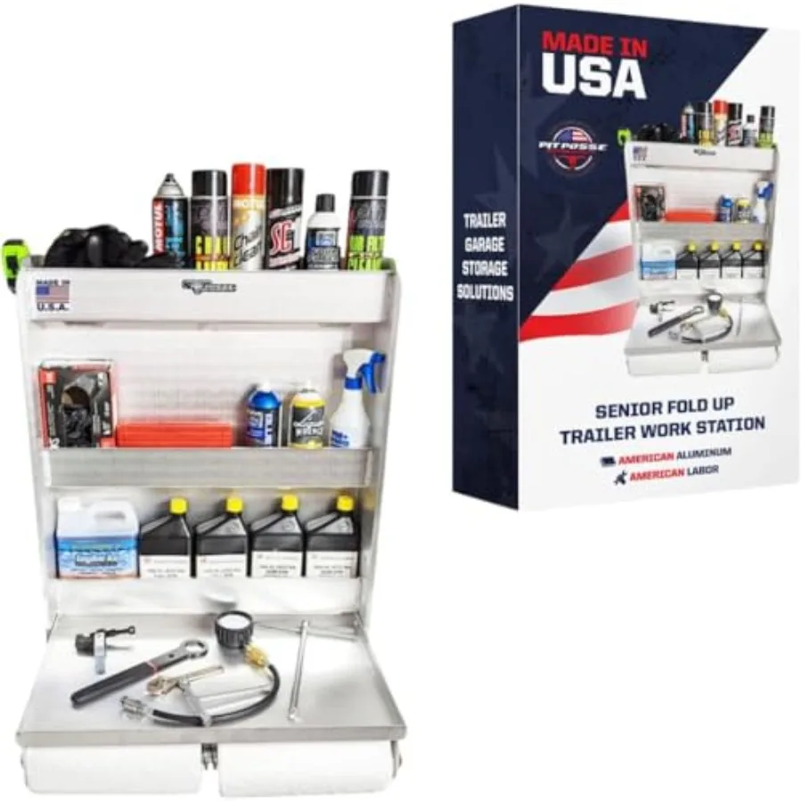 

445 Органайзер для дверного шкафа прицепа. Хранение рабочей станции для пожилых людей — сделано в США — откидной поднос для работы. Подпружиненное бумажное полотенце. Десять