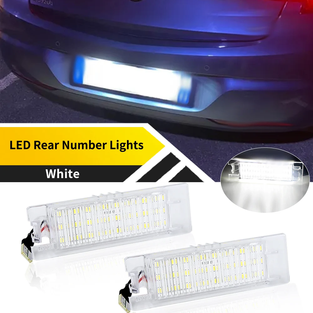 

2Pcs For Opel Vectra C(excludes caravan model) 2002-2008 Car LED Number License Plate Lights Lamp Auto Replacement Accessories