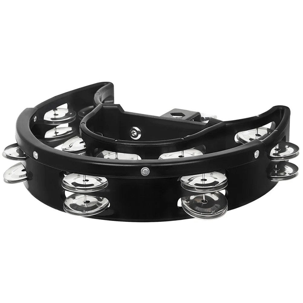 

Portable Hand-rotating Bell Bracket Double Row Jingles Handheld Tambourine Toys