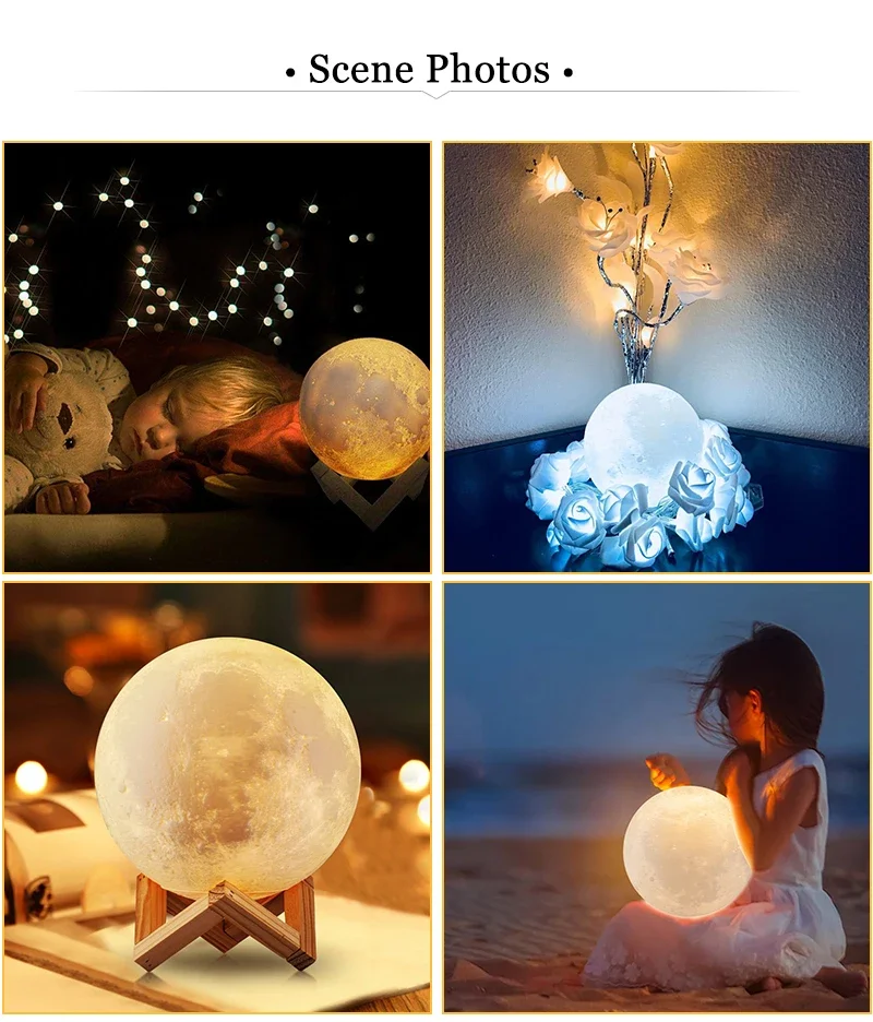 Creative Moon Light DIY Features Assembly Small Night Light LED Family Living Room Bedroom Bedside Decorations Kids Toys Gifts