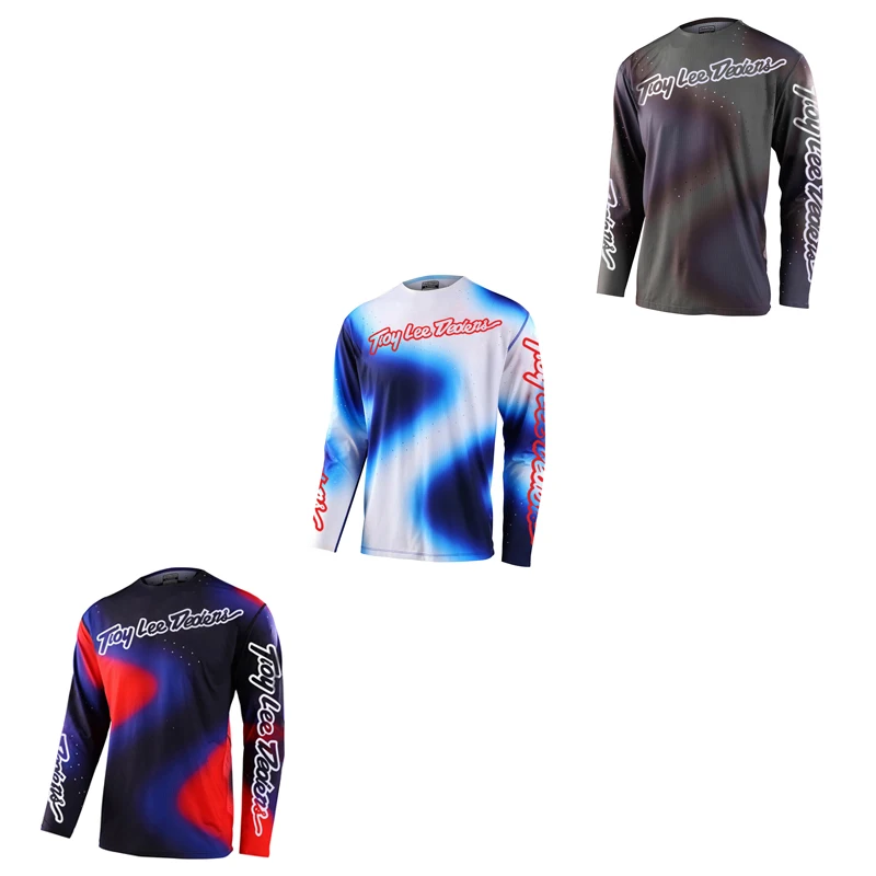 2023 Universal Gradual Change Motorcycle Long Sleeve Shirt Mountain bike Shirt MTB DH MX Downhill Shirt