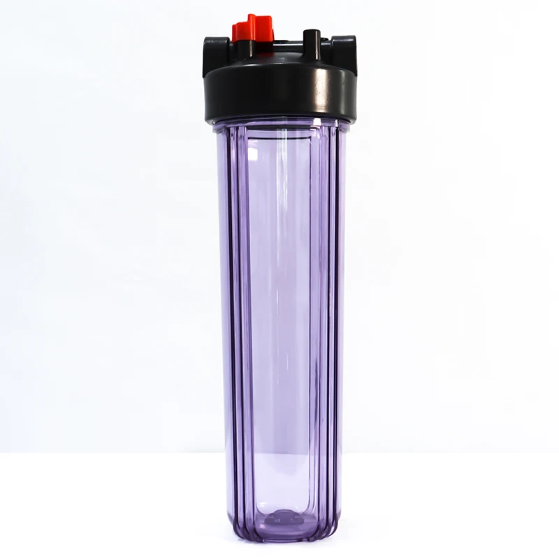 20 Inch Transparent Purple Filter Housing Pure Water Direct Drinking Water for Household and Industrial Use