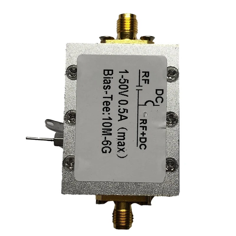 1 Piece Antenna Analyzer Bias Coaxial Feed Bias Tee 10Mhz-6Ghz Broadband Microwave Coaxial Bias