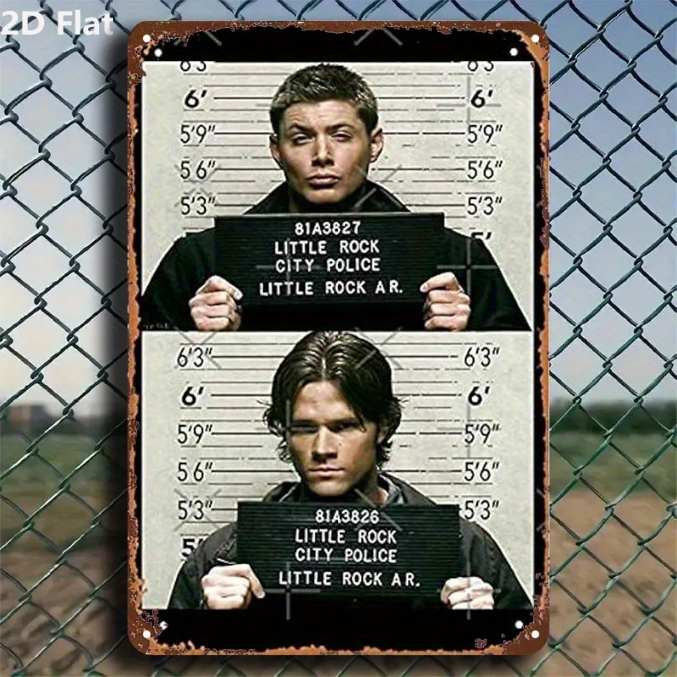 Supernatural 2D Metal Sign 8x12 Inch, Dean Sam Winchester Wall Decor, Farmhouse Outdoor Indoor Metal Plaque