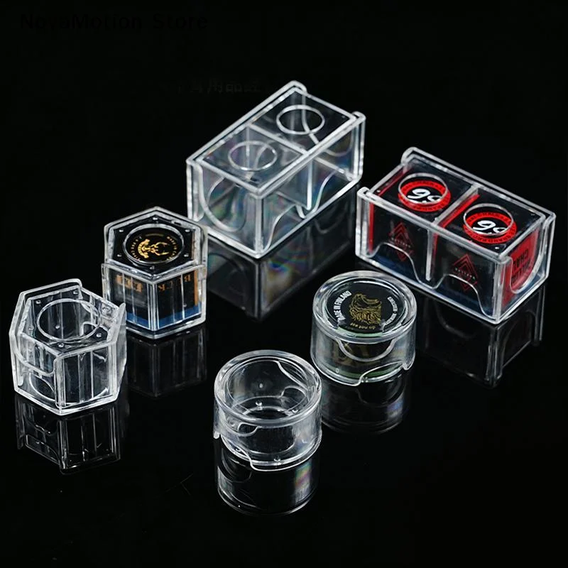 1Pc Acrylic Snooker Chalk Case Transparent Pool Chalk Box Cube Holder Anti Fouling Dustproof Billiard Accessories Clean Storage