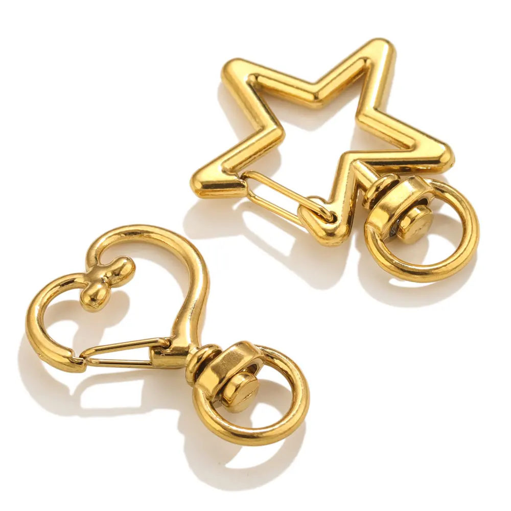 2 Stück Edelstahl-Drehkarabinerhaken, Schlüsselanhänger-Verschlüsse für Schmuck, Taschen, Schlüsselanhänger, Hängeverbinder, Hundekettenschnallen, Zubehör – Detail 5