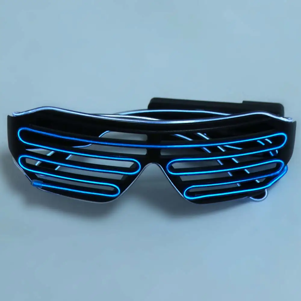 Wireless LED Glowing Glasses Cool Double Colors Luminous Glasses Glow-in-the-dark Colorful Fluorescent Glasses