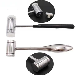 1Pc Dental Bone Hammer Double-headed Nylon Stainless Steel Handle Autoclave Teeth Surgical Extraction Tool Dentist Instruments