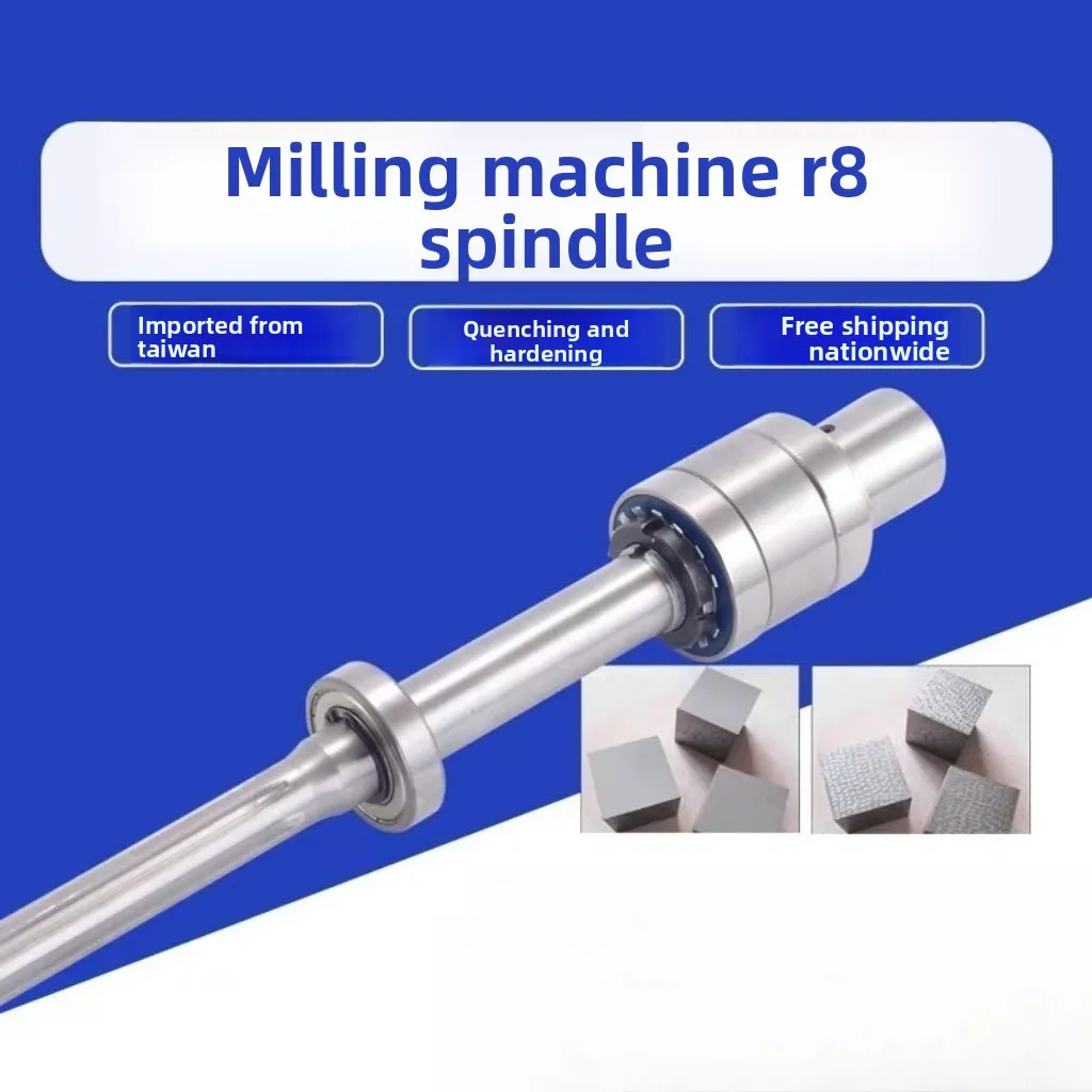 Vertical Milling Machine R8 Spindle Assembly, Spline Shaft & Clutch Kit, Replacement Accessories for Turret Milling Equipment