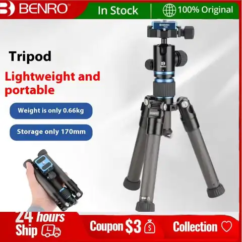 Benro SC08 Mini Mini Professional Carbon Fiber Tripod Climbing Set。