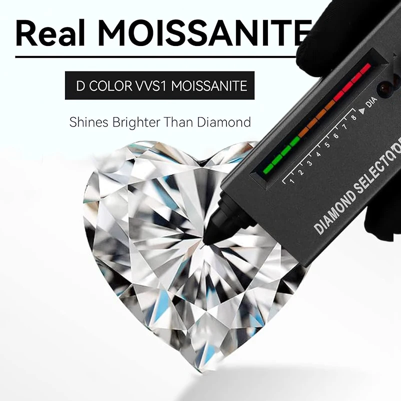 FIRERING Total 2ct Pink Heart Moissanite Drop Earrings Women wit Certificate Passed Diamond Test Eternal Jewelry Gift S925 Silve