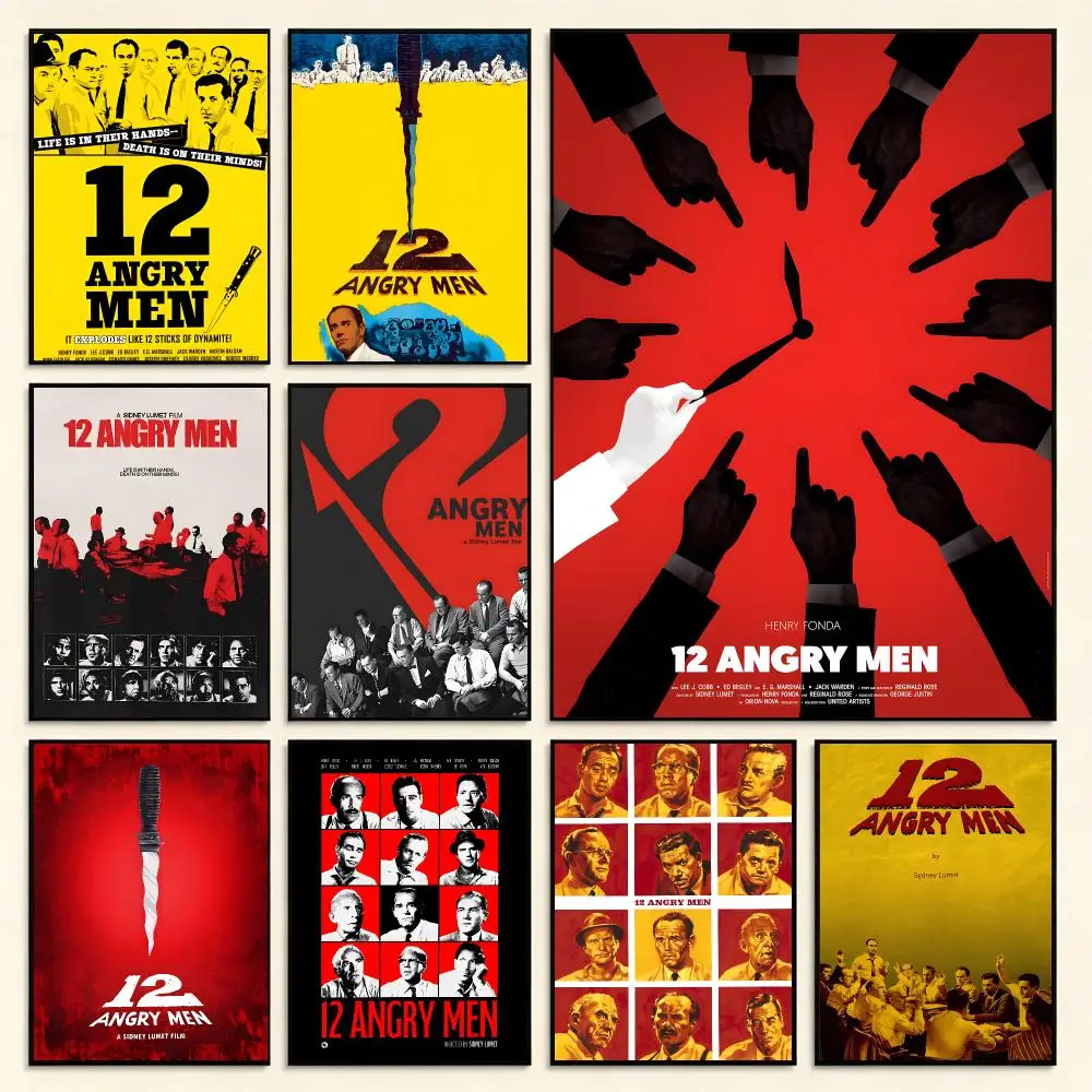 Classic Film 12 Angry Men Poster Digital Solvent Print Waterproof PP Fade-Resistant Wall Art Room Decor Gift