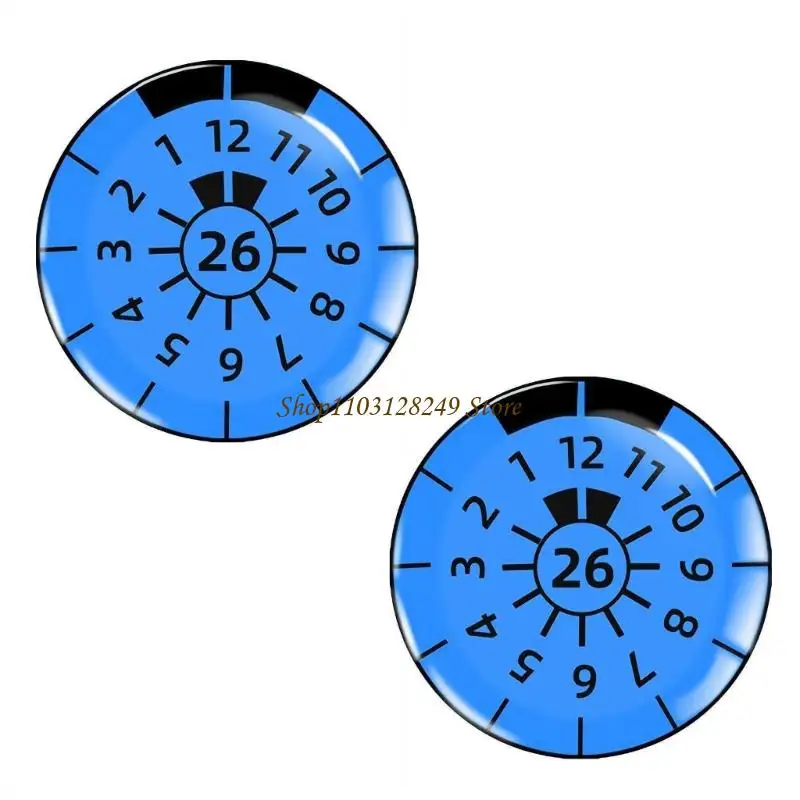 N5KD 3D Gel License Plate Stickers Domed Inspection Stickers German Styles Easy Apply Car Exterior Decoration Accessories