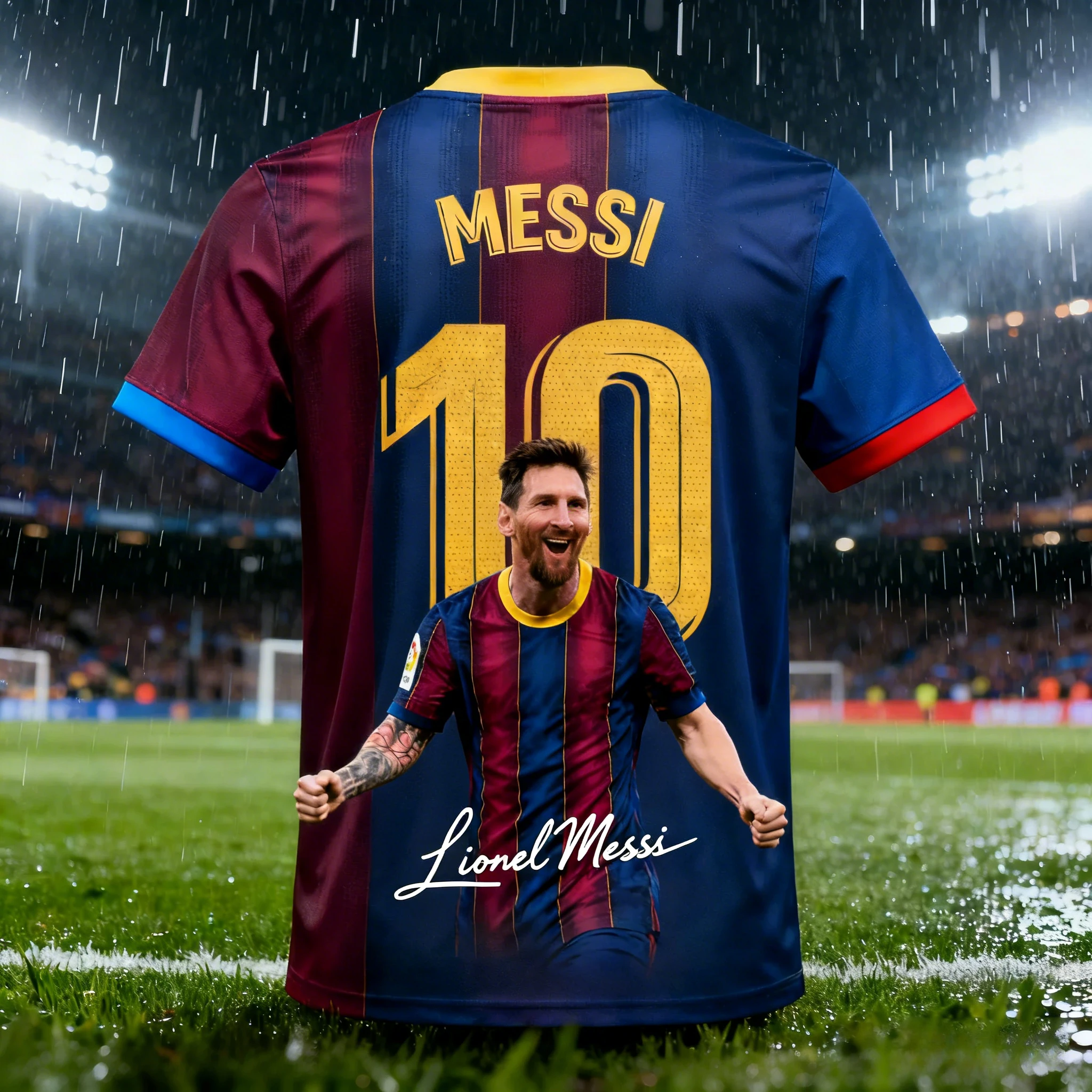 Camiseta de Fútbol Lionel Messi 10 del Barcelona 2026 para Hombre, Jersey para Fanáticos del Fútbol, Camiseta de Manga Corta de Secado Rápido, Camisa Deportiva Casual de Fútbol