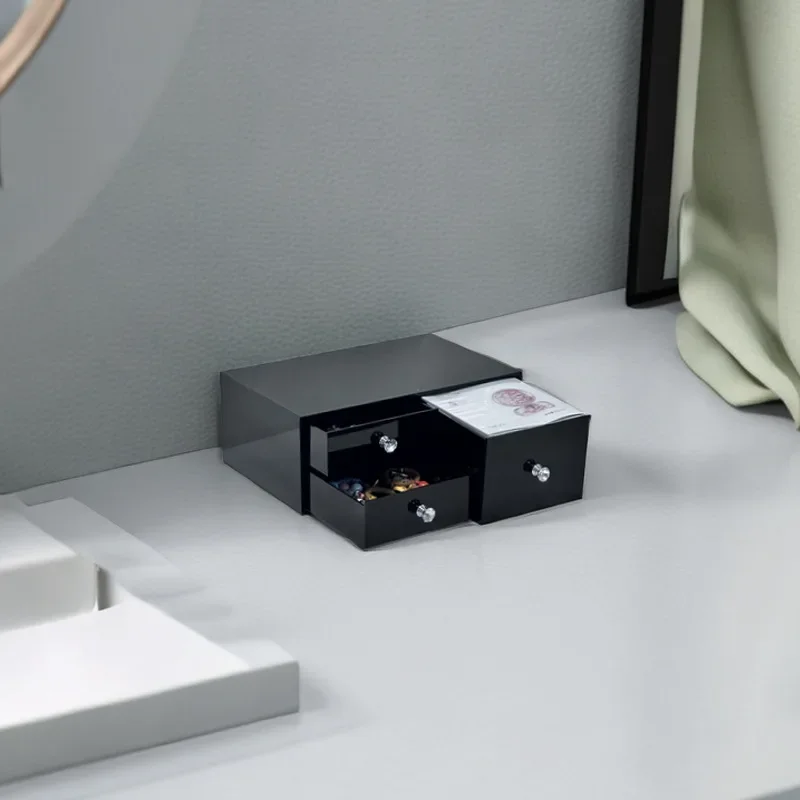 Multifunctional Cosmetics Storage Box Dresser Desktop Skin Care Products Shelf Drawer Light Luxury Lipstick Finishing