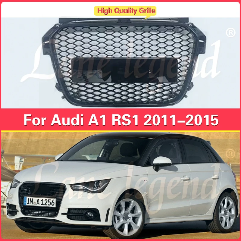 

High quality ABS GRILL For Audi A1 2011-2015 Grill Honeycomb Grill with Lower Mesh Front Grille Ventilation Net