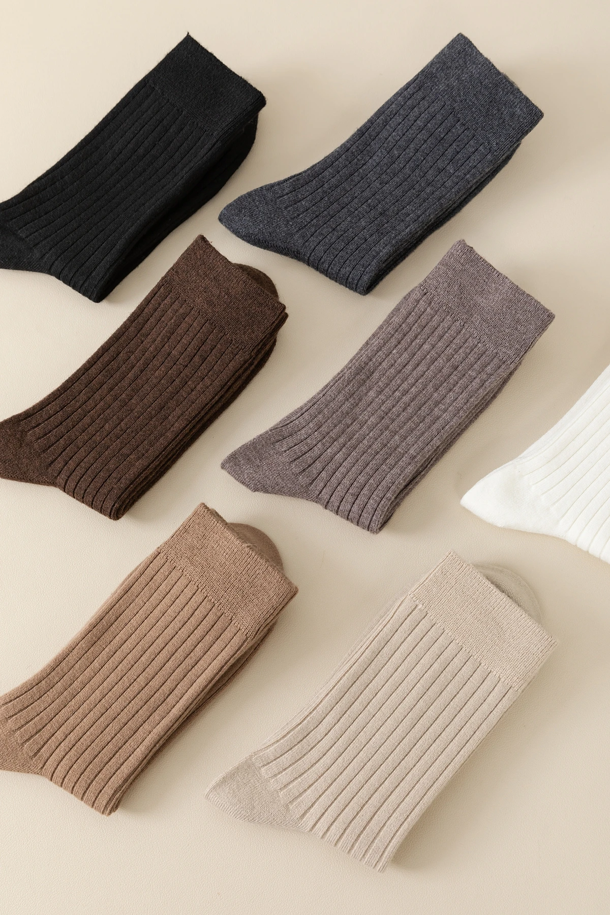 5 paia, nuovi calzini termici in lana da uomo, calzini a metà polpaccio caldi e confortevoli per affari, ufficio e abbigliamento casual, autunno, inverno,