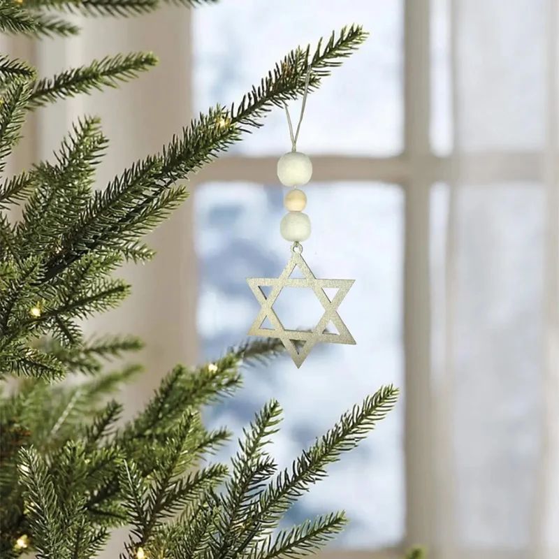 

5pcs Star of David Hanukkah Ornament Happy Chanukah Passover Jewish Holiday Christmas eve tree home housewarming decoration gift