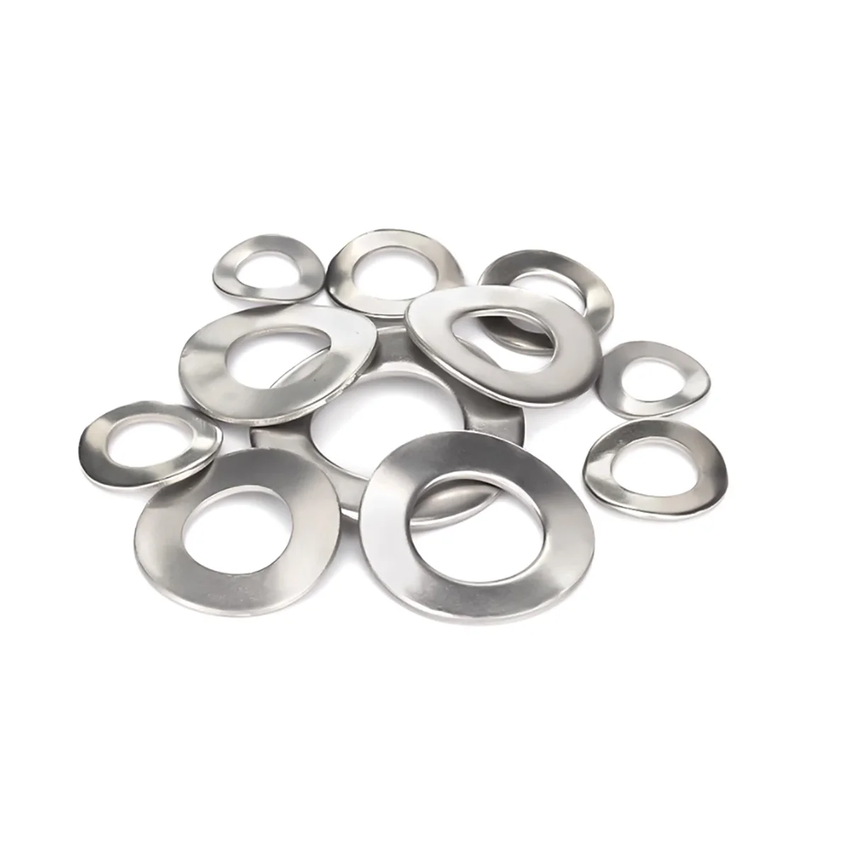 316 Aço Inoxidável 4 Wave Junta Elástica, Wave Shaped Washer, M3-M24