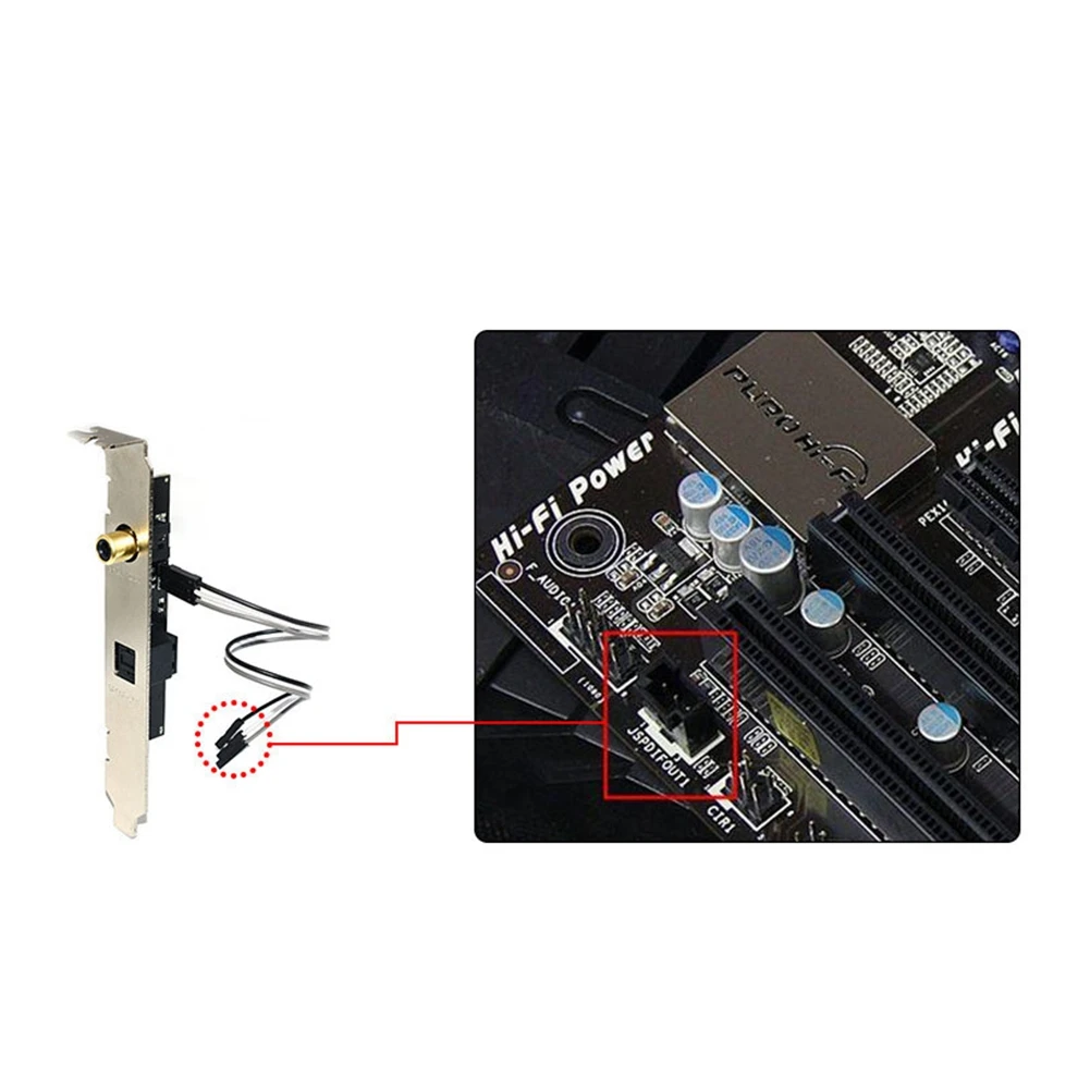 N05R 24Bit 192KHz Optical Fiber Coaxial Daughter Card SPDIF OUT for Universal Computer Motherboard Digital 5.1 Sound Card AC3