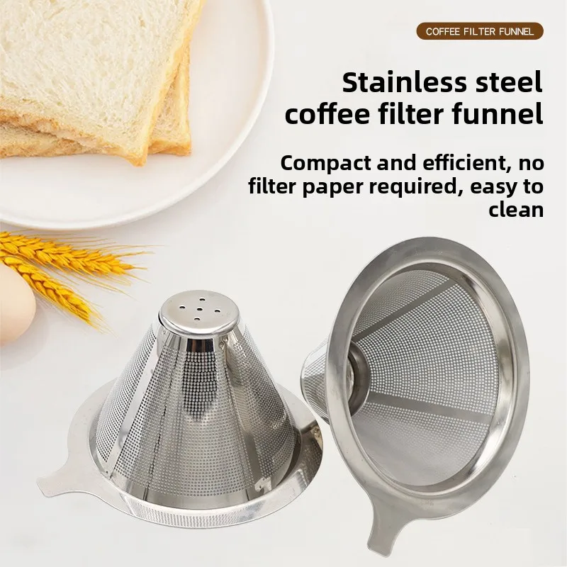 

No-Paper-Needed Coffee Filter - Dense Mesh for Sediment-Free Brewing