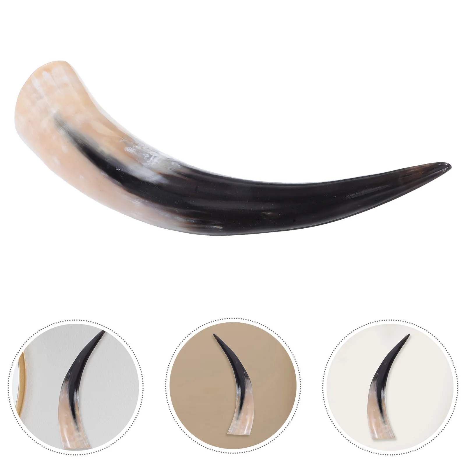 

Horn Wall Decoration Traditional Cow Horn Vase Hanging Crafts Ornaments Sculpture Home Decor Vintage Style Wall Mount