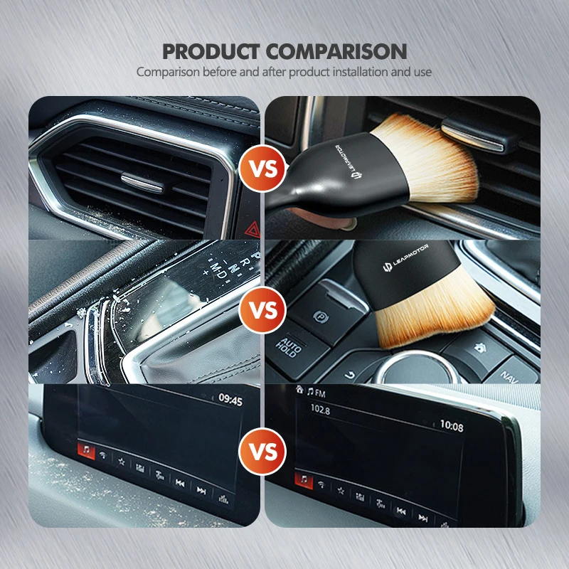 Car Logo Air Outlet Detailing Brushes Interior Cleaning Soft Brushes Tool For Leapmotor T03 S01 C11 C01 C10 C16 2024 2025