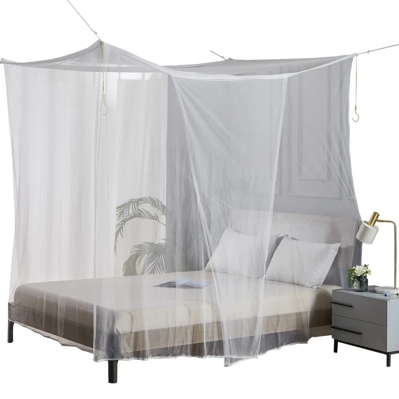 1pcs Moustiquaire Canopy White Four Corner Post Student Canopy Bed Mosquito Net Netting Queen King Twin Size Moistiquaire De Lit