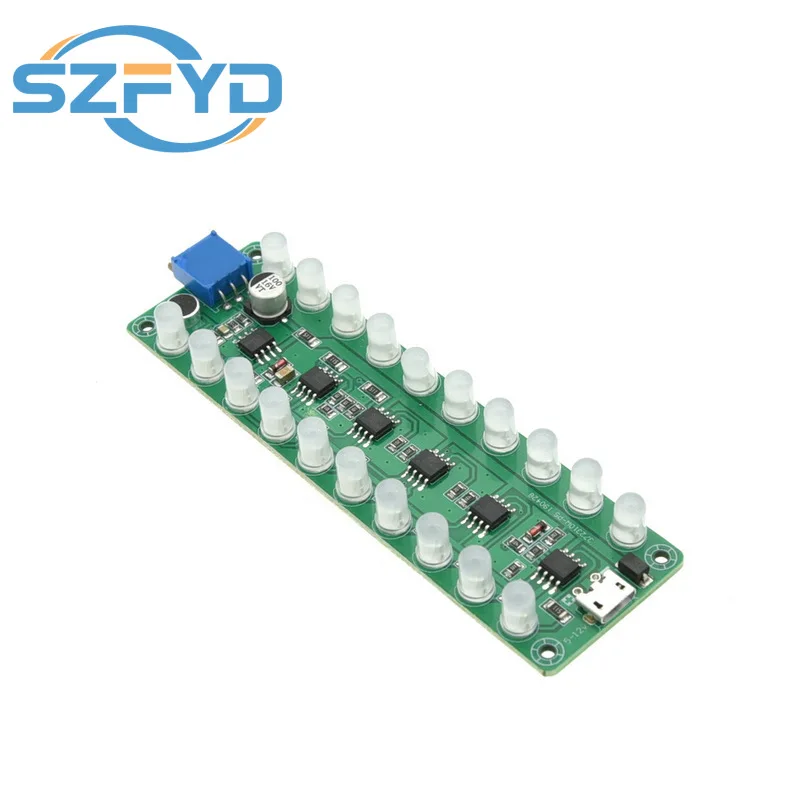 Voice-activated Induction Amplifier Spectrum Audio Level Meter LED Indicator Flash Melody Light Audio Companion 