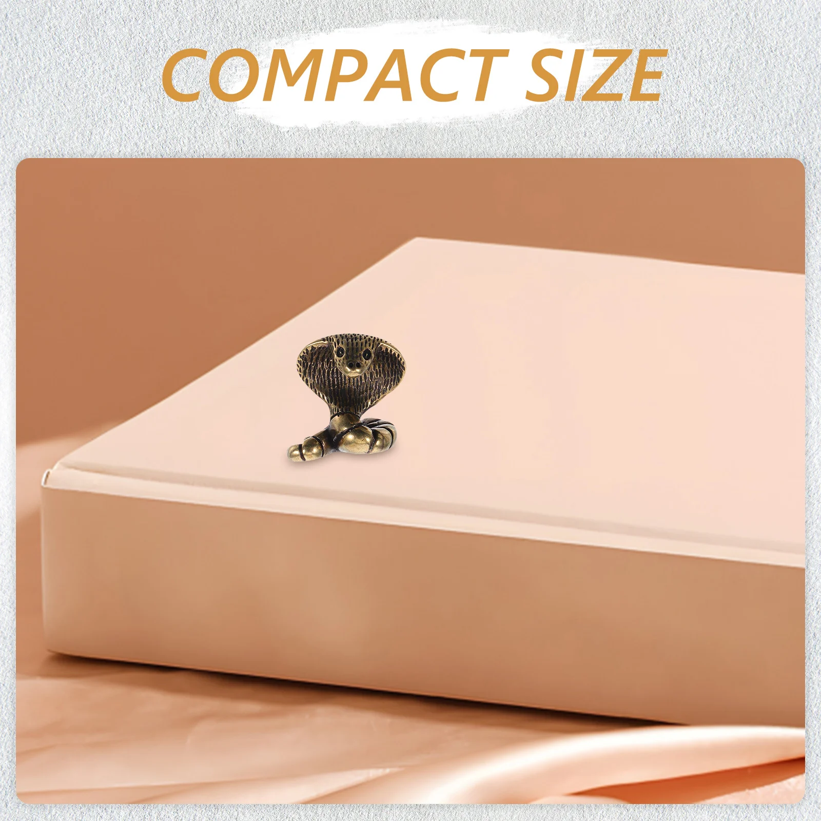 

Brass Snake Statue Mini Handcarved Desktop Decor Feng Shui Wealth Attracting Animal For Office