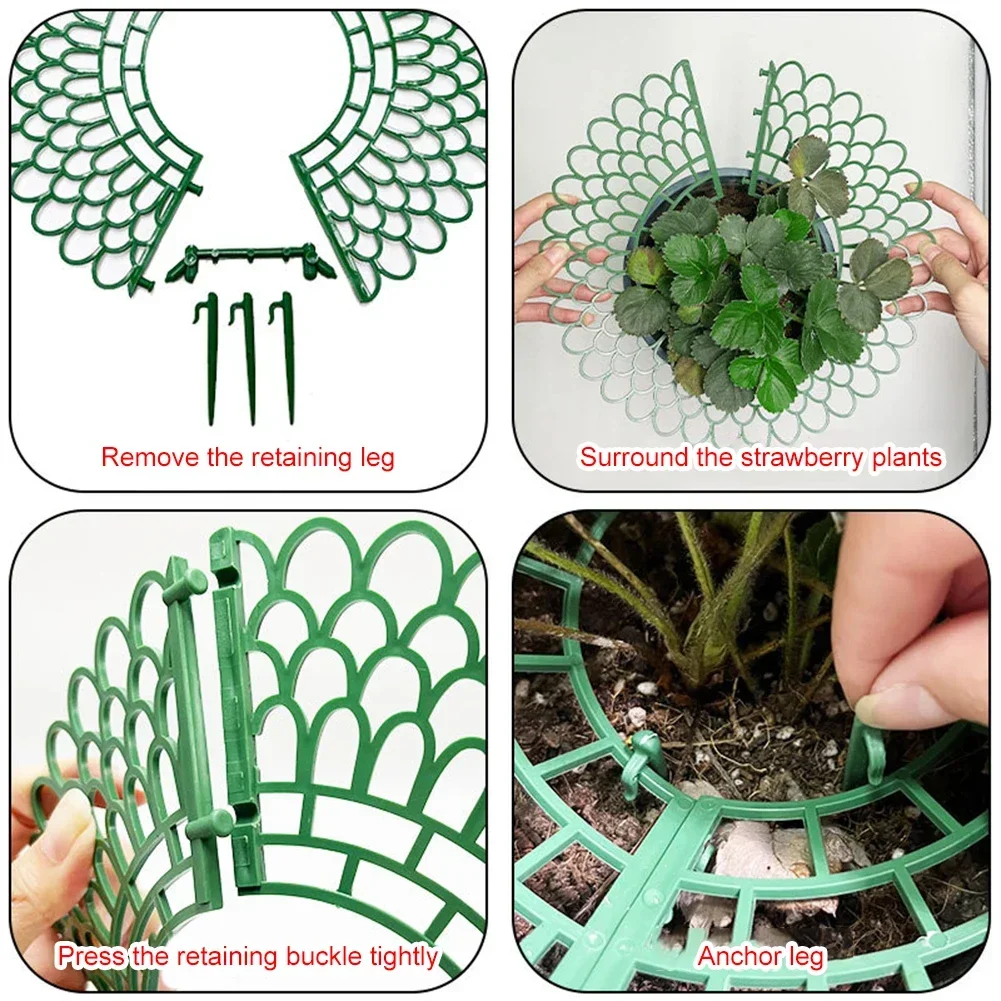 Soportes para fresas de 5/10 piezas, soporte para frutas y plantas, estante para cultivo de verduras, herramientas de jardín para proteger las vides, evitar el suelo, jardinería