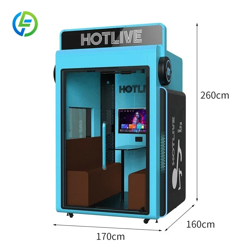 FL Customized Portable Installation Karaoke Vending Machine Mini KTV Singing Booth For Supermarket Lobby