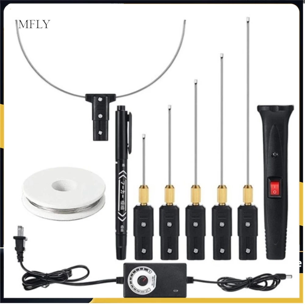 Temperature-adjustable electric heating pen, foam cutting pen, pearl cotton arched electric heating wire cutter