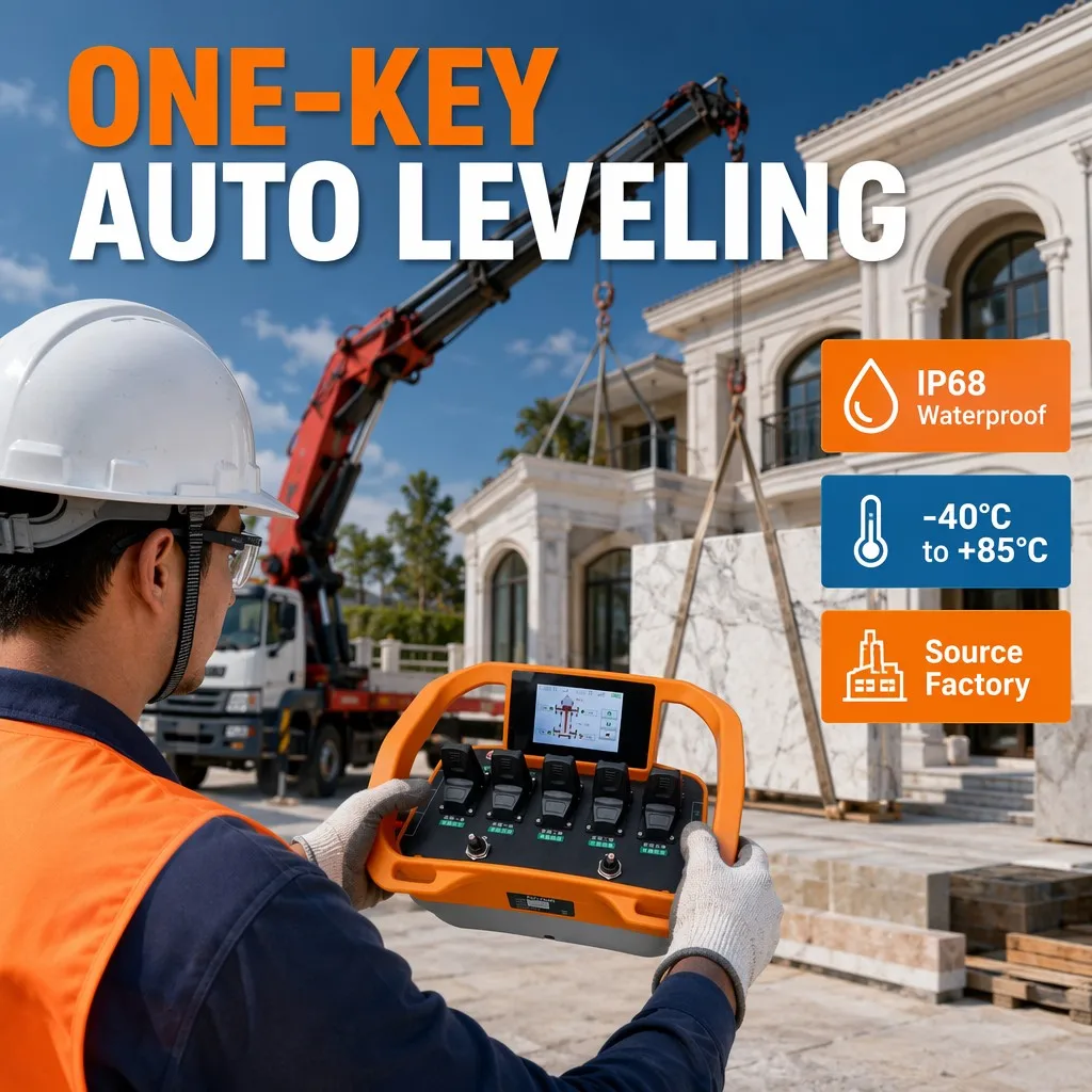 NOMI TYC236 Latest Technology Industrial Remote Control One Key Leveling Vehicle Crane Hydraulic Jacks 433MHz