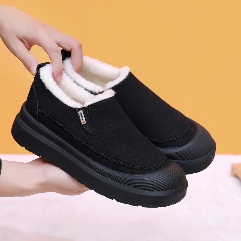 2025 Winter neue einstufige warme Baumwollschuhe für Herren, bequem, warm, rutschfest, langlebig, Außensohle, kostenloser Versand, Herrenschuhe