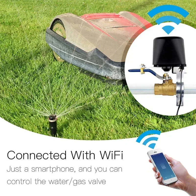 Wifi Intelligente Valvola Tuya Senza Fili del telefono Mobile App Remote di Controllo di Automazione Domestica di Acqua del Gas Valvola di Controllo