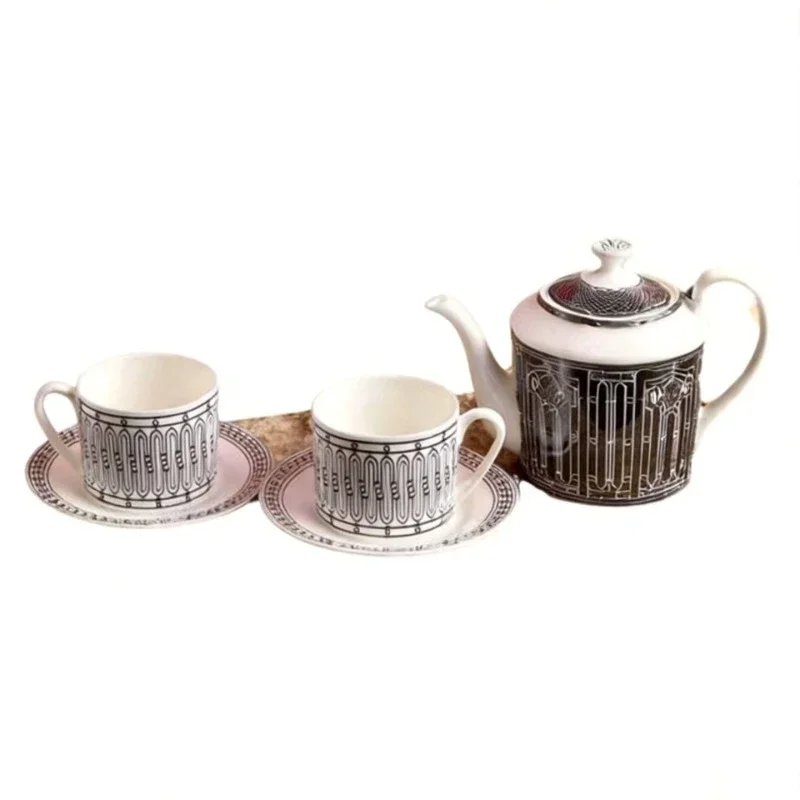 Cross-Border European Bone China Coffee Cup Set Afternoon Teapot Set Decorative Items Home Light Luxury Gift
