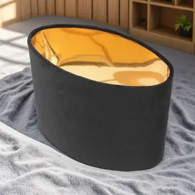 

1pc Simple Oval Cloth Lampshade For Bedroom Durable Dust Protection Cover Housewarming Gift Decorative Light Accessory