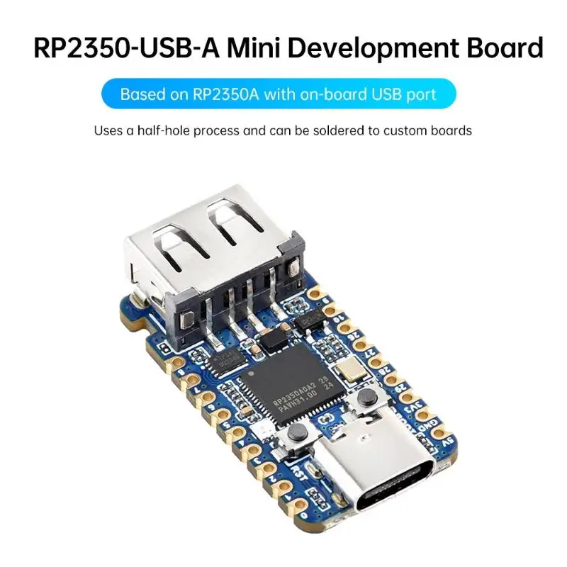 Hot Sale 15 GPIO RP2350-USB-A Mini Development Board Onboard USB Type-A Expansion Port Based On RP2350A Chip