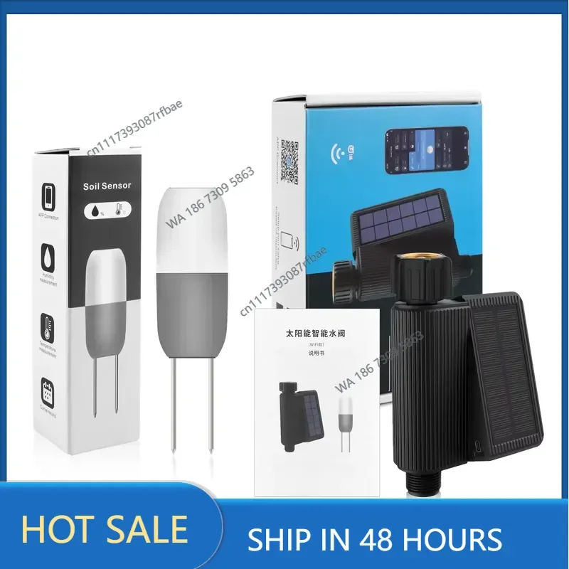 YG-08W IP65 Automatic Drip Irrigation Solar Irrigation Soil Temp Humidity Sensor Kit with SOLAR USB DUAL POWER SUPPLY