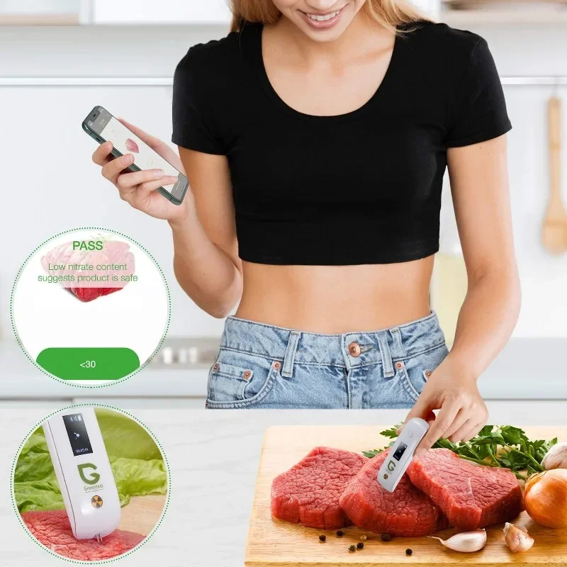 Upgraded Version Greentest ECO Mini Mobile Phone Apps Detects Fruits Vegetables Meat Water and Radiation Food Safety Monitor